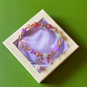 Stocking Stuffers!! Elegant Multicolor Beaded Bracelet